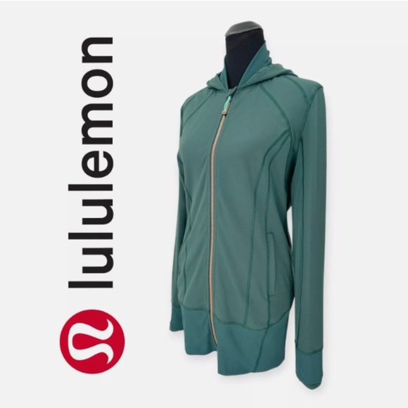 lululemon athletica Tops - Lululemon Scuba Full-Zip Hoodie - Hunter Green - Size 10